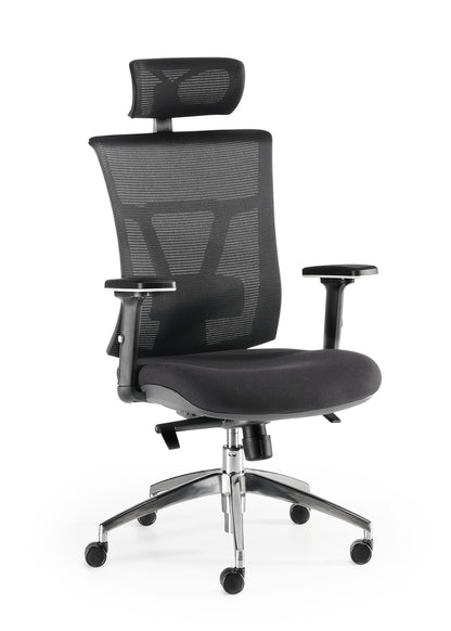 Ankara Silla de oficina comoda ergonómica regulable con mecanismo Syncron color negro